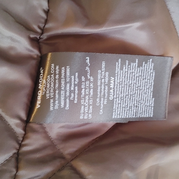 Vero Moda VM Breeze Agnes Parka in Olive Green Size XS - Picture 13 of 15